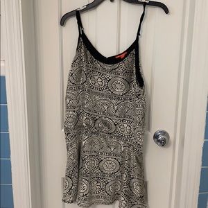 Black and silver print dress